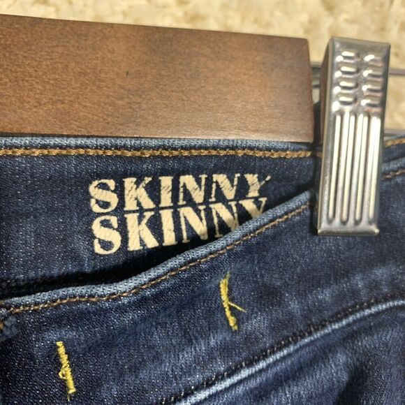Madewell Skinny Skinny Dark Wash Blue Jeans Womens Size 26x32‎ Midrise Denim - Picture 4 of 10